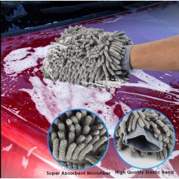 Двухсторонняя тряпка-варежка для мытья машины
